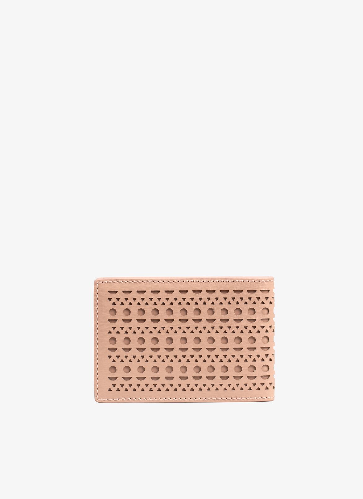 Openwork leather cardholder
 ALAÏA SANDY OPENWORK LEATHER CARDHOLDER
